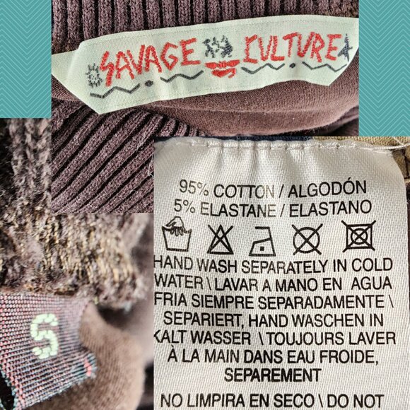 Savage Culture Cotton Stretch Knit Artsy Cowl Neck Tunic - Picture 4 of 4